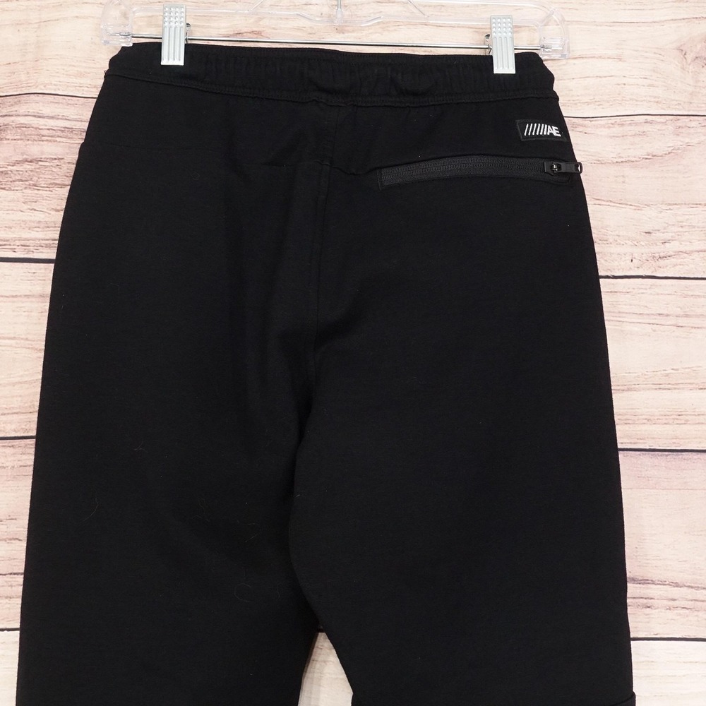 American Eagle Outfitters Sweatpants Mens S Black Fleece Jogger Zip Pocket - Picture 6 of 11